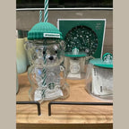Starbucks Barista Bear Cup Limited Edition Glass Cup Xmas Gift (503 ml)