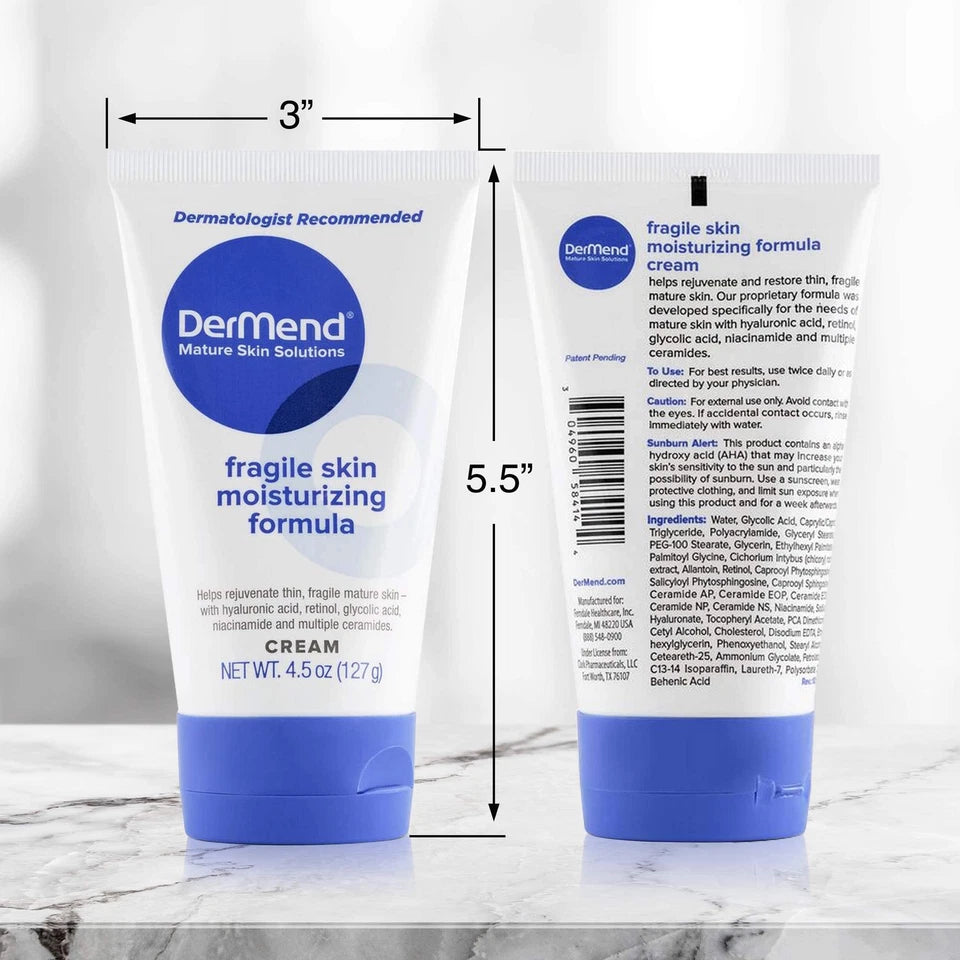 Dermend Fragile Skin Moisturizer 4.5oz Strengthen Tighten Mature Skin