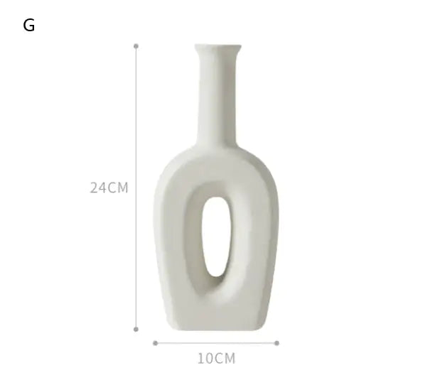 Nordic Minimalist Ceramic Vase – Modern Scandinavian Home Decor